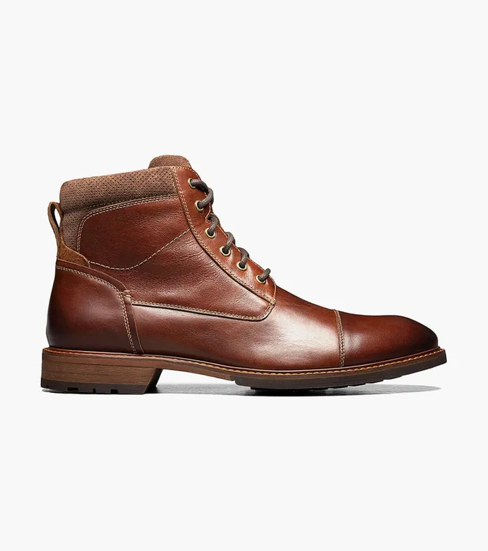 Florsheim Casual Shoes Lodge Cap Toe Lace Up Boot Chestnut 8211 Men