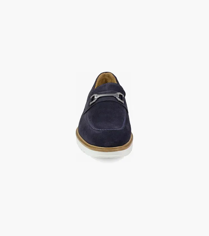 Florsheim Dress Shoes Astor Moc Toe Bit Loafer Navy Suede 8211 Men