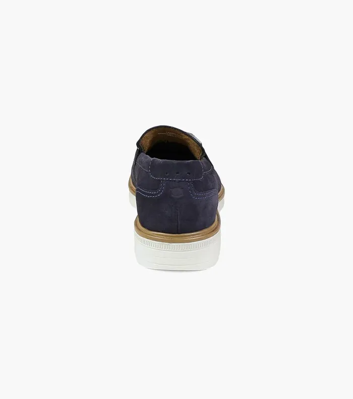 Florsheim Dress Shoes Astor Moc Toe Bit Loafer Navy Suede 8211 Men