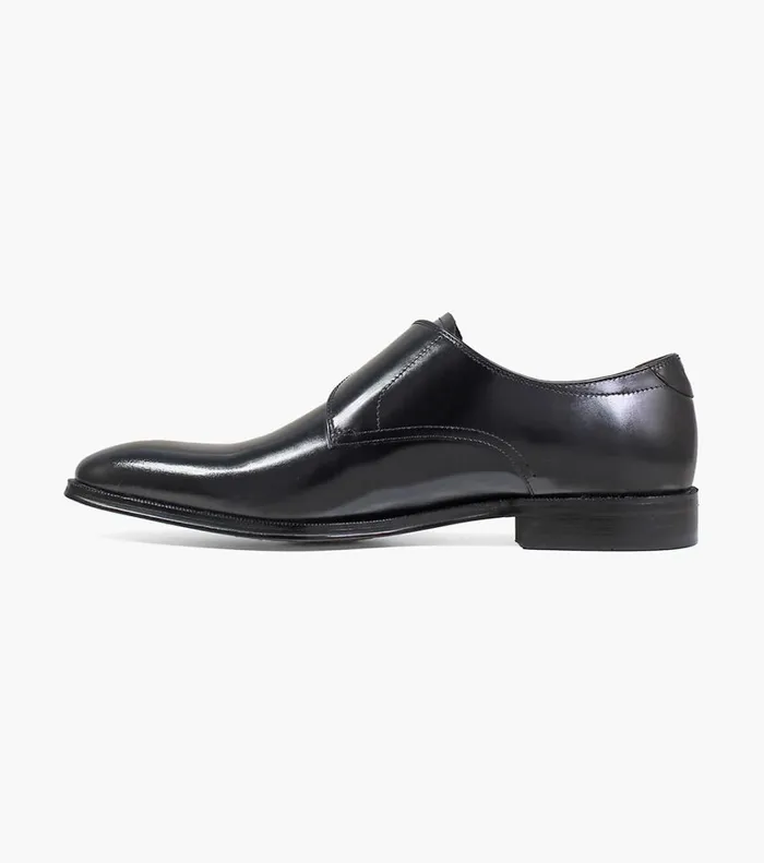 Florsheim Dress Shoes Belfast Plain Toe Monk Strap Black 8211 Men