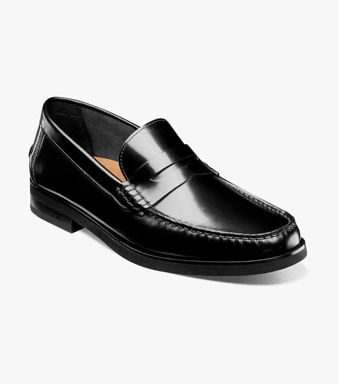 Florsheim Dress Shoes Berkley Flex Moc Toe Penny Loafer Black Smooth 8211 Men