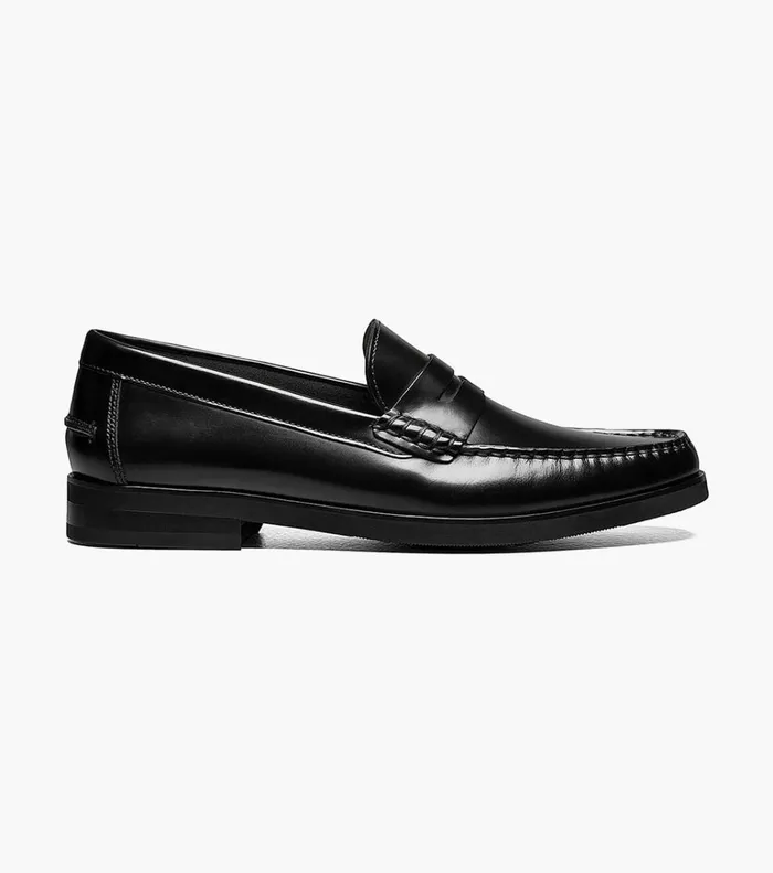 Florsheim Dress Shoes Berkley Flex Moc Toe Penny Loafer Black Smooth 8211 Men