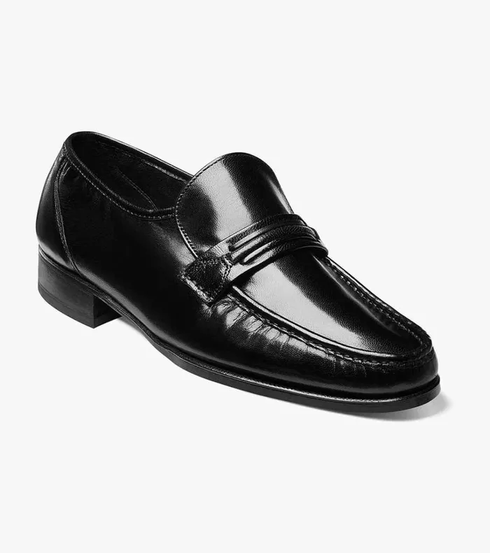 Florsheim Dress Shoes Como Moc Toe Strap Loafer Black 8211 Men