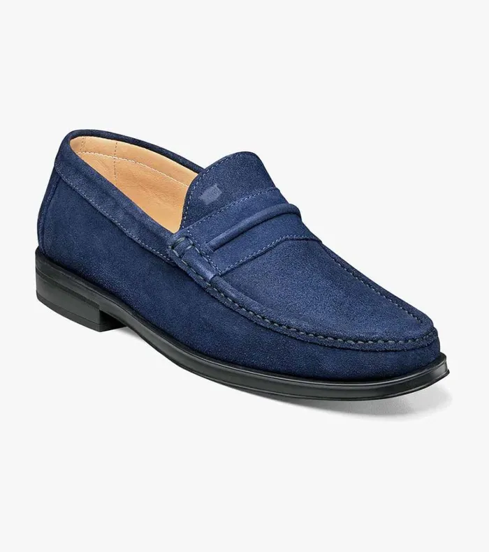 Florsheim Dress Shoes Palace Moc Toe Strap Loafer Indigo 8211 Men