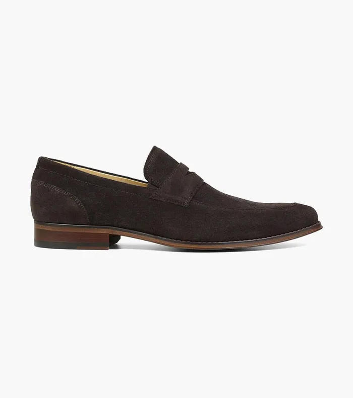 Florsheim Dress Shoes Palermo Moc Toe Penny Loafer Brown Suede 8211 Men
