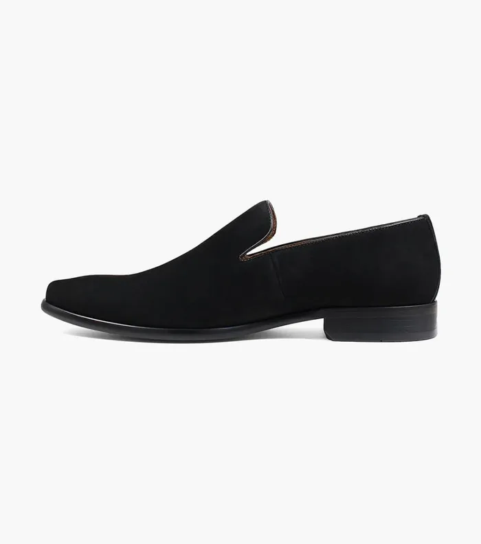 Florsheim Dress Shoes Postino Plain Toe Slip On Black Nubuck 8211 Men