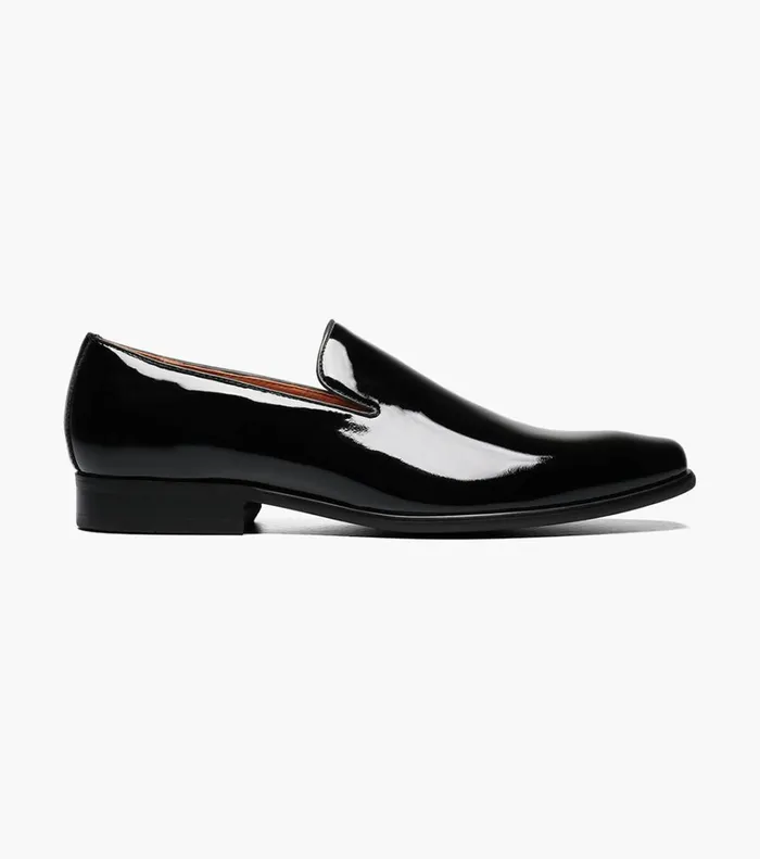 Florsheim Dress Shoes Postino Plain Toe Slip On Black Patent 8211 Men