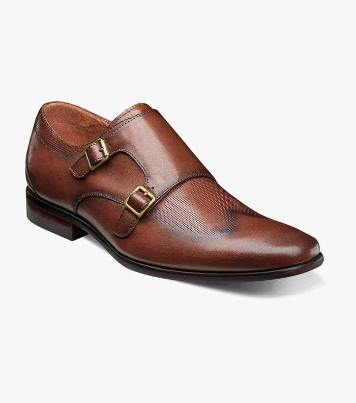 Florsheim Dress Shoes Postino Wingtip Monk Strap Cognac 8211 Men