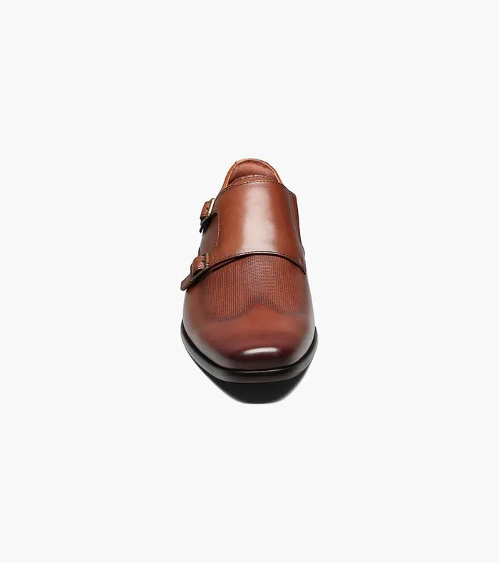 Florsheim Dress Shoes Postino Wingtip Monk Strap Cognac 8211 Men