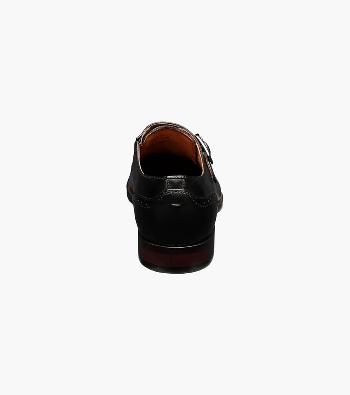 Florsheim Dress Shoes Sorrento Plain Toe Single Monk Strap Black 8211 Men