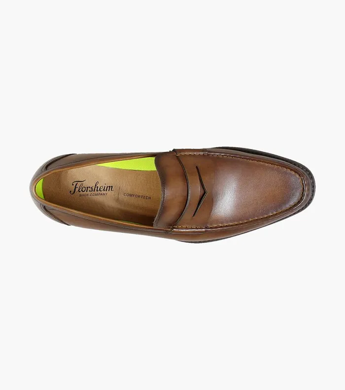 Florsheim Florsheim Comfortech Amelio Moc Toe Penny Loafer Cognac 8211 Men
