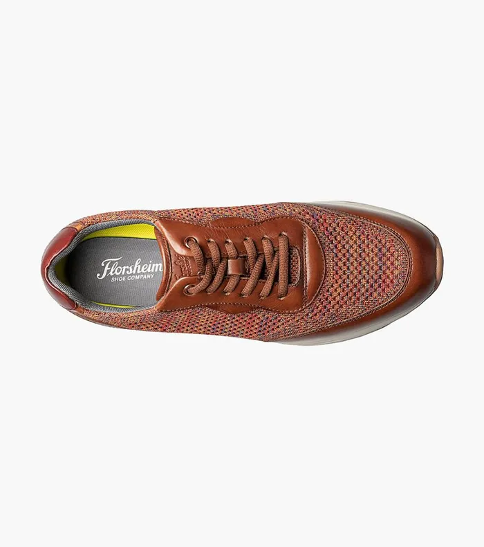 Florsheim Florsheim Comfortech Formula Knit Moc Toe Lace Up Sneaker Cognac Multi 8211 Men