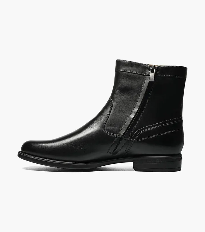Florsheim Florsheim Comfortech Midtown Plain Toe Zipper Boot Black 8211 Men