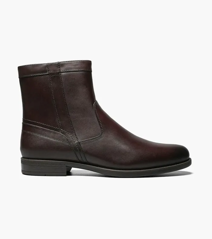 Florsheim Florsheim Comfortech Midtown Plain Toe Zipper Boot Brown 8211 Men