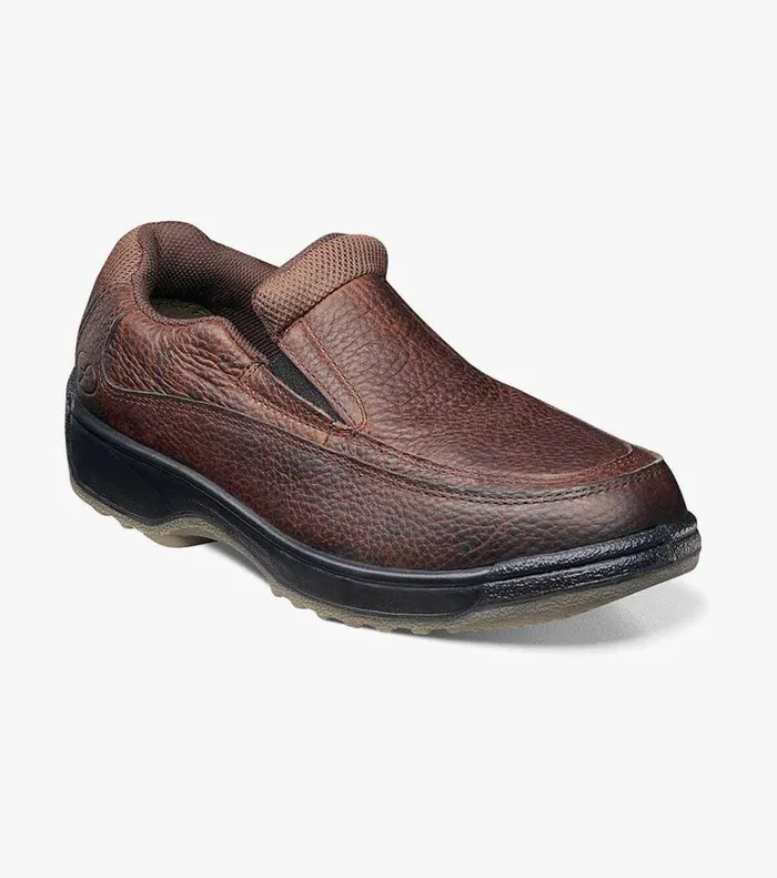 Florsheim Safety Shoes Lucky Composite Toe Moc Toe Slip On Brown 8211 Men