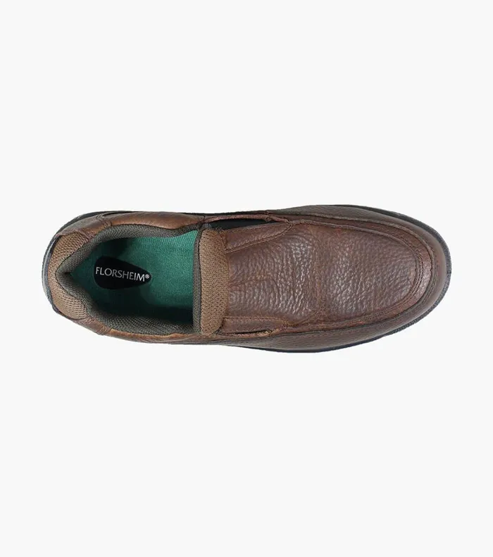 Florsheim Safety Shoes Lucky Composite Toe Moc Toe Slip On Brown 8211 Men