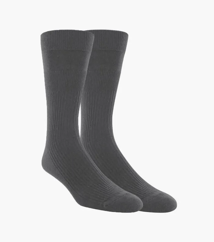 Florsheim Socks 2Pack NonBinding Crew Dress Socks Gray 8211 Men