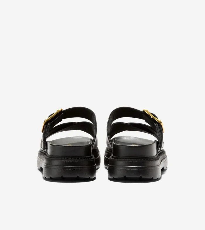 Fraya Slide Sandals Black Leather Women Cole Haan Sandals