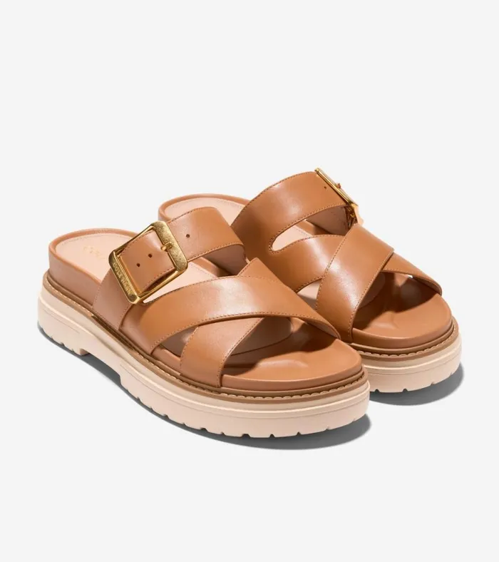 Fraya Slide Sandals Caramel Women Cole Haan Sandals