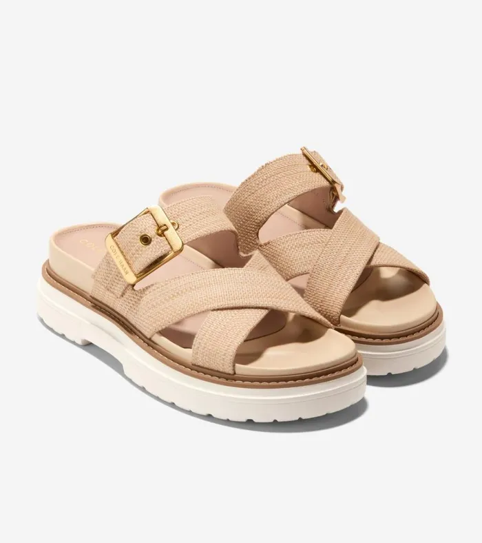 Fraya Slide Sandals Natural Women Cole Haan Sandals