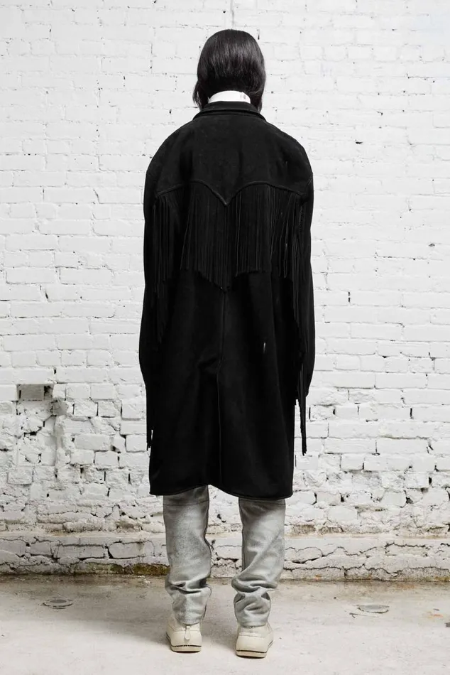 FRINGE LEATHER JACKET 8211 BLACK SUEDE Women R13 Jackets and Coats