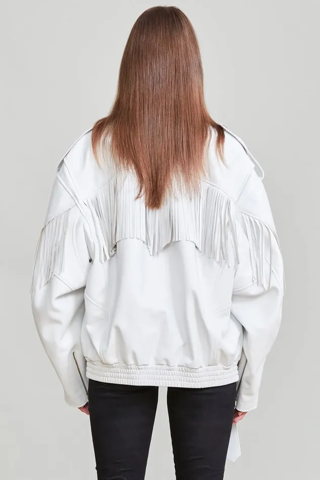 Fringe Oversized Motorcycle Bomber Official Site Women R13 Jackets and Coats