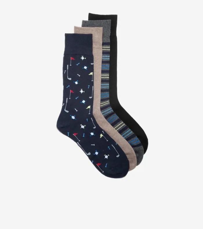 Golf Gift Box Navy Blue Assorted Men Cole Haan Socks