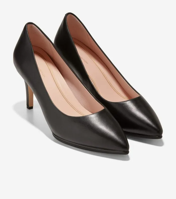 Grand Ambition Pump Black Leather Women Cole Haan Heels and Pumps