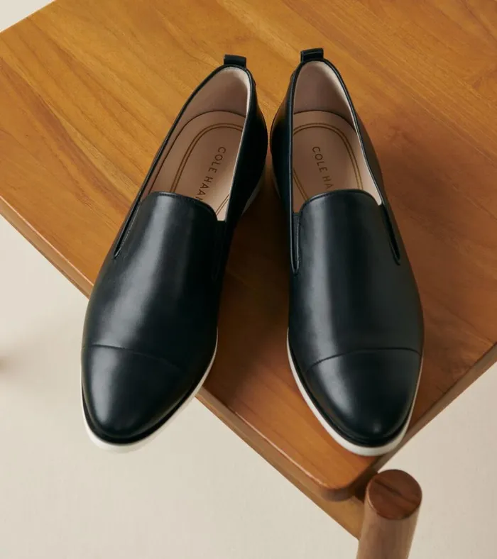 Grand Ambition SlipOn Loafer Black Leather Women Cole Haan Flats and SlipOns
