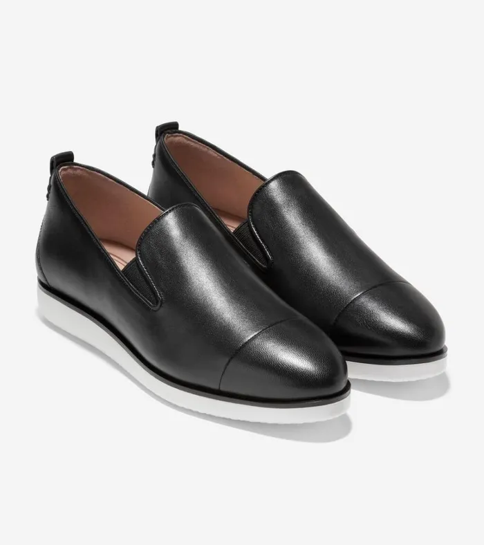 Grand Ambition SlipOn Loafer Black Leather Women Cole Haan Flats and SlipOns