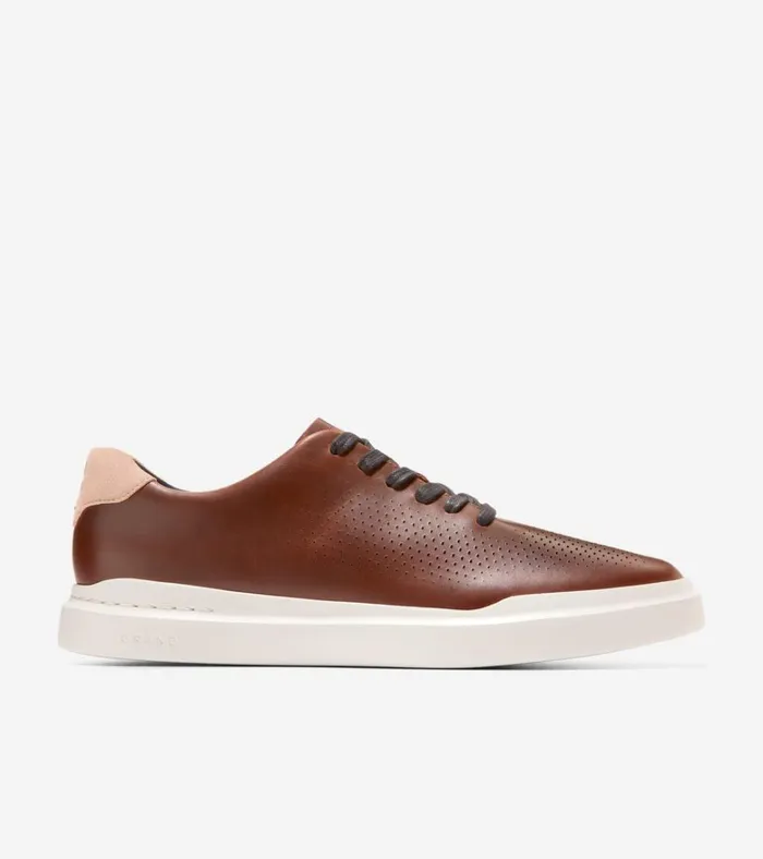 GrandPr Rally Laser Cut Sneakers Acornsesameivory Men Cole Haan Sneakers