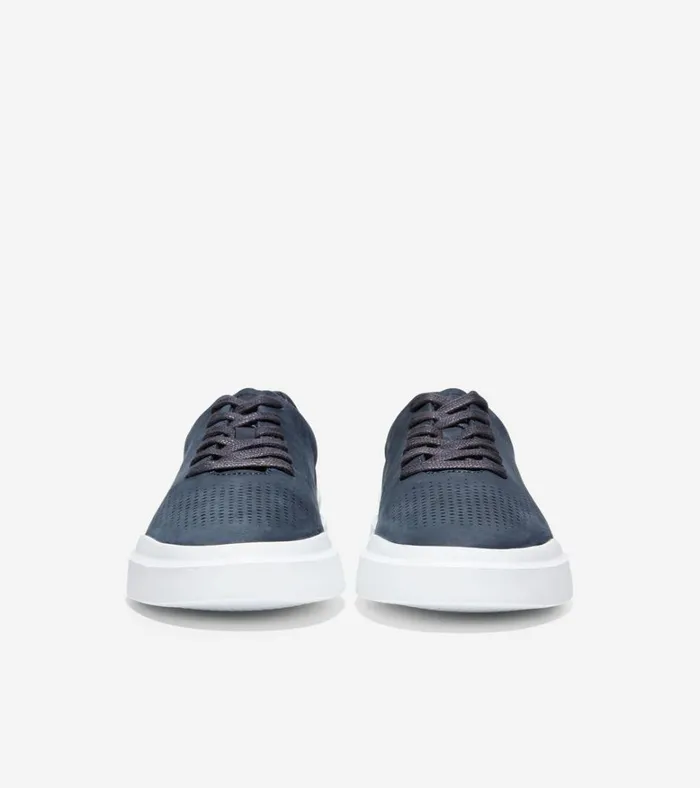 GrandPr Rally Laser Cut Sneakers Navy Nubuck Men Cole Haan Sneakers