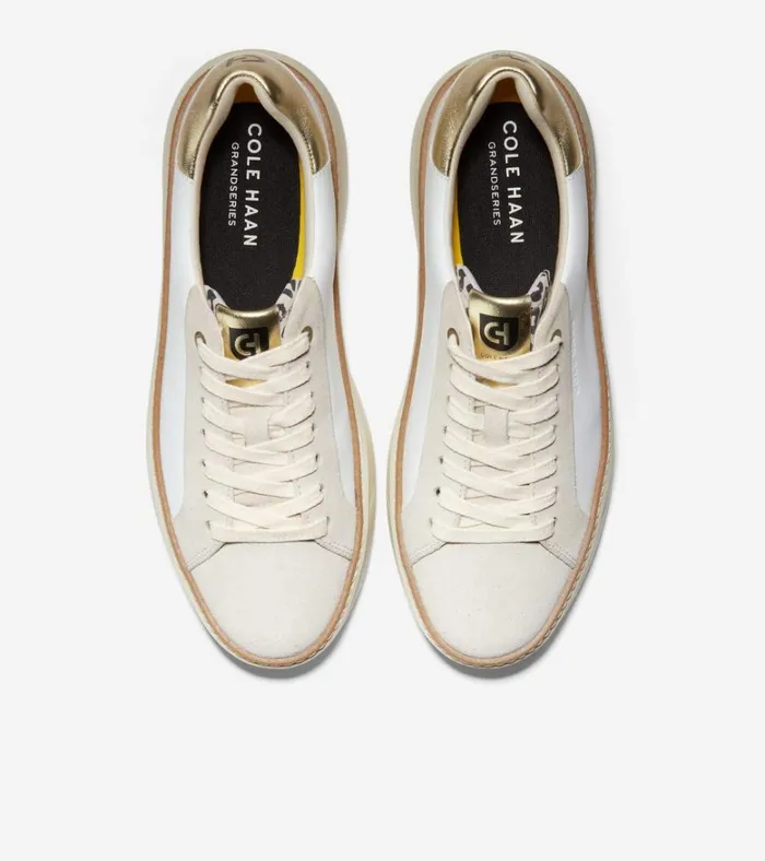 GrandPr Topspin Sneakers Optic Whitegoldleopard Print Women Cole Haan Sneakers