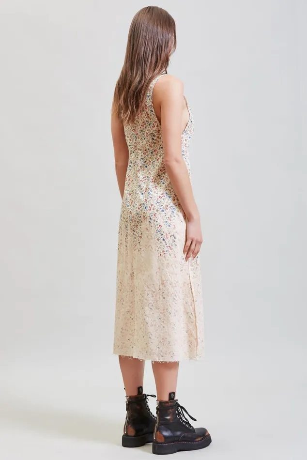 GRUNGE SLIP 8211 DIP BLEACHED BEIGE FLORAL Women R13 Dresses and Skirts GRUNGE SLIP 8211 DIP BLEACHED BEIGE FLORAL Women R13 Dresses and Skirts