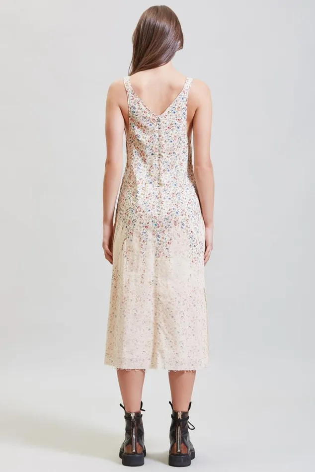 GRUNGE SLIP 8211 DIP BLEACHED BEIGE FLORAL Women R13 Dresses and Skirts GRUNGE SLIP 8211 DIP BLEACHED BEIGE FLORAL Women R13 Dresses and Skirts