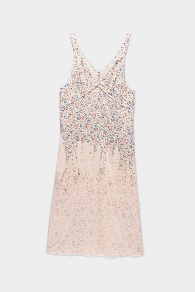 GRUNGE SLIP 8211 DIP BLEACHED BEIGE FLORAL Women R13 Dresses and Skirts GRUNGE SLIP 8211 DIP BLEACHED BEIGE FLORAL Women R13 Dresses and Skirts