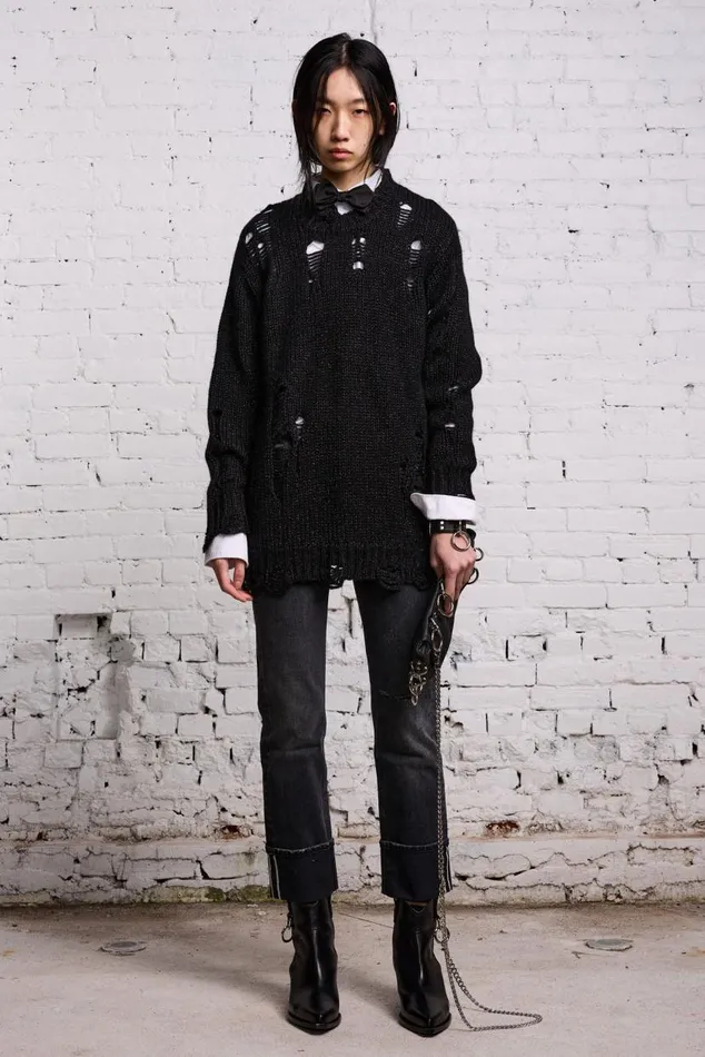 GRUNGE SWEATER 8211 BLACK GLITTER Women R13 Sweaters