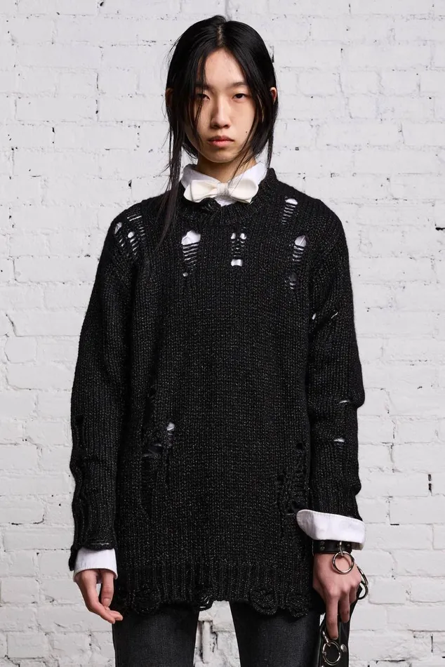 GRUNGE SWEATER 8211 BLACK GLITTER Women R13 Sweaters