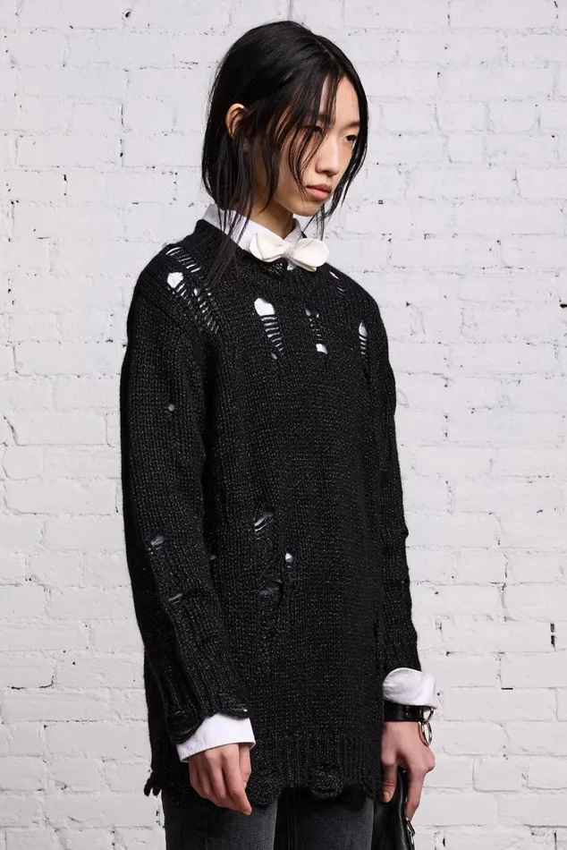 GRUNGE SWEATER 8211 BLACK GLITTER Women R13 Sweaters
