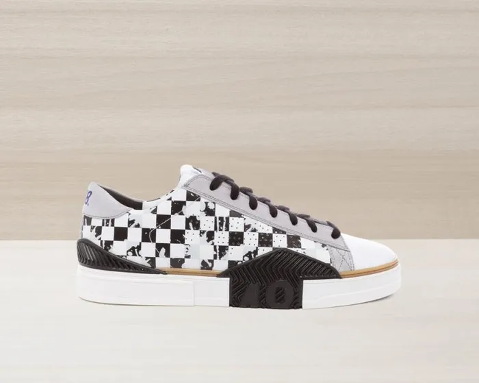 Half Pipe Stained Check Men P448 Low Tops
