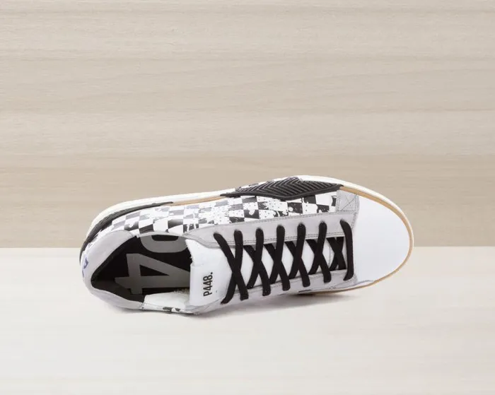 Half Pipe Stained Check Men P448 Low Tops Half Pipe Stained Check Men P448 Low Tops