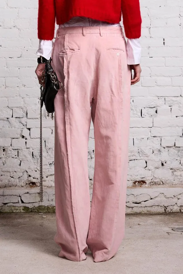 INVERTED TROUSER 8211 PINK VELVET Women R13 Pants and Shorts