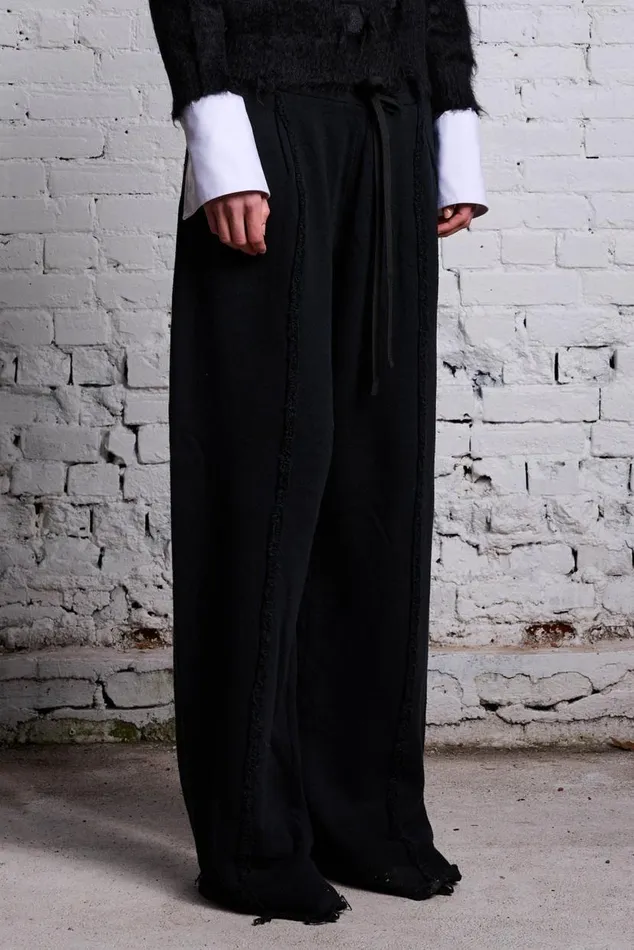 INVERTED WIDE LEG SWEATPANT 8211 BLACK Women R13 Pants and Shorts