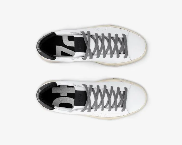 Jack Recycled WhiteBlack Men P448 Low Tops Jack Recycled WhiteBlack Men P448 Low Tops