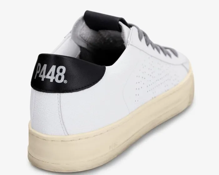 Jack Recycled WhiteBlack Men P448 Low Tops Jack Recycled WhiteBlack Men P448 Low Tops