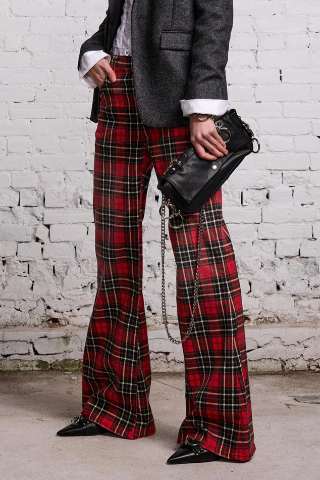 JANET JEAN 8211 RED PLAID Women R13 Denim