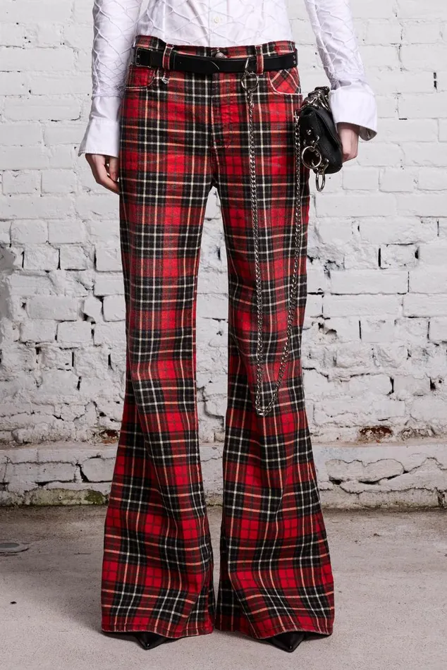 JANET JEAN 8211 RED PLAID Women R13 Denim