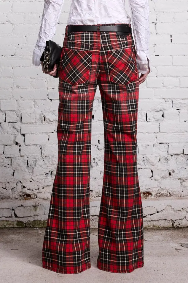 JANET JEAN 8211 RED PLAID Women R13 Denim