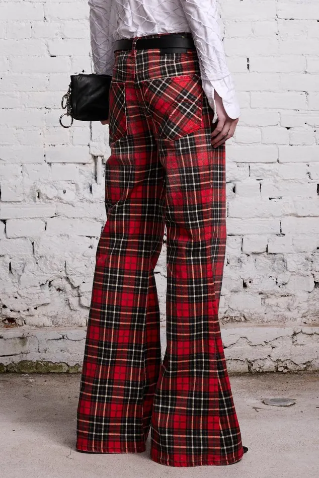 JANET JEAN 8211 RED PLAID Women R13 Denim