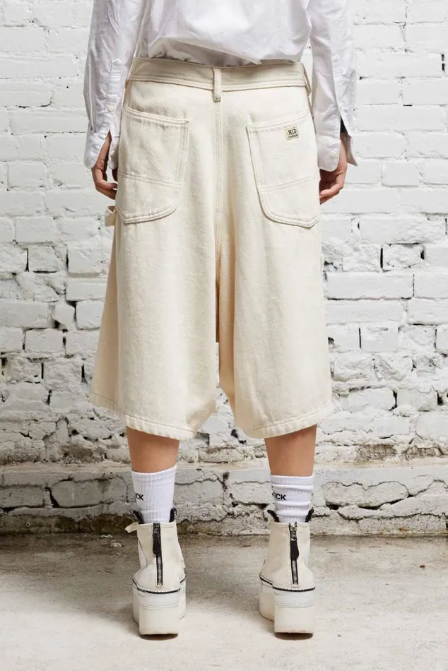JESSE CARPENTER SHORT 8211 KOZE ECRU Women R13 Denim